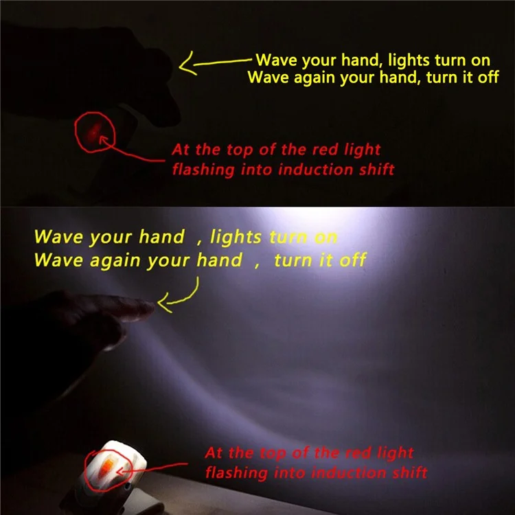 3-LED Clip-On Cap Light USB Rechargeable Infrared Human Body Induction Headlamp with Clip - Black