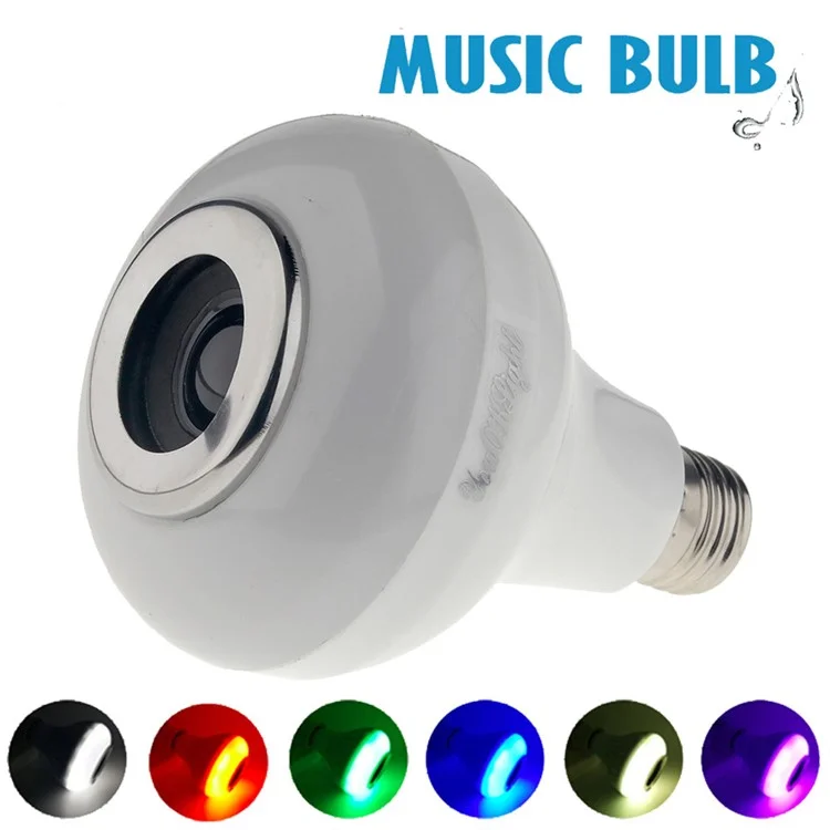E27 5W Multi-color Dimmable LED Light Lamp with Wireless Bluetooth Stereo Speaker
