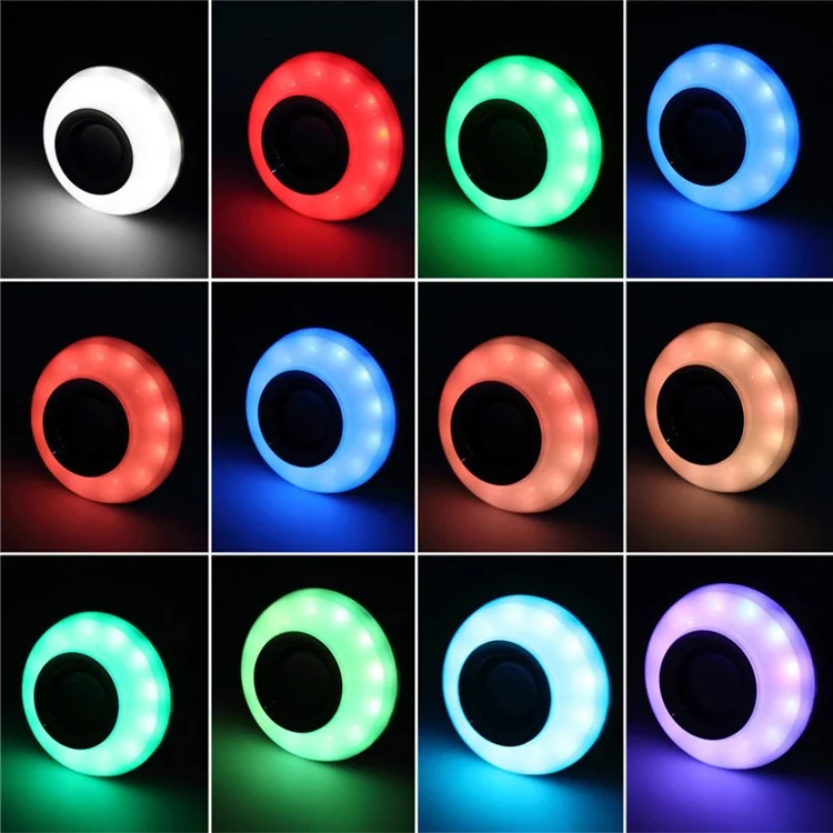 E27 5W Multi-color Dimmable LED Light Lamp with Wireless Bluetooth Stereo Speaker
