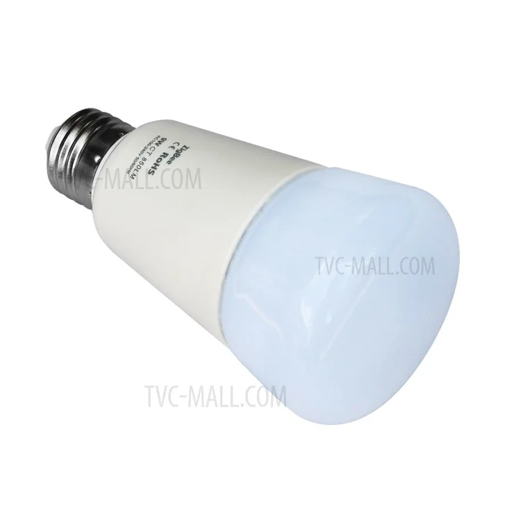 ZIGBEE E27 9W Home Dimmable Light Smart Bulb Support Smartphone APP Remote Control