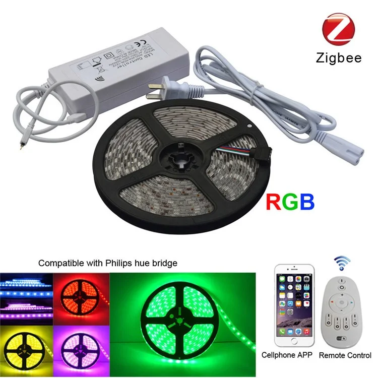 ZIGBEE 5m RGB 5050 SMD LED Light Strip Smart App Control LED Light Strip - EU Plug