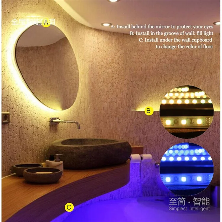 ZIGBEE 5m RGB 5050 SMD LED Light Strip Smart App Control LED Light Strip - EU Plug