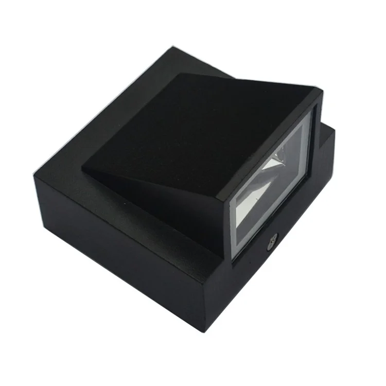 JIAWEN Single Head 3W COB LED Outdoor Waterproof IP65 Wall Light (AC 85-265V) - White Light / Black Shell