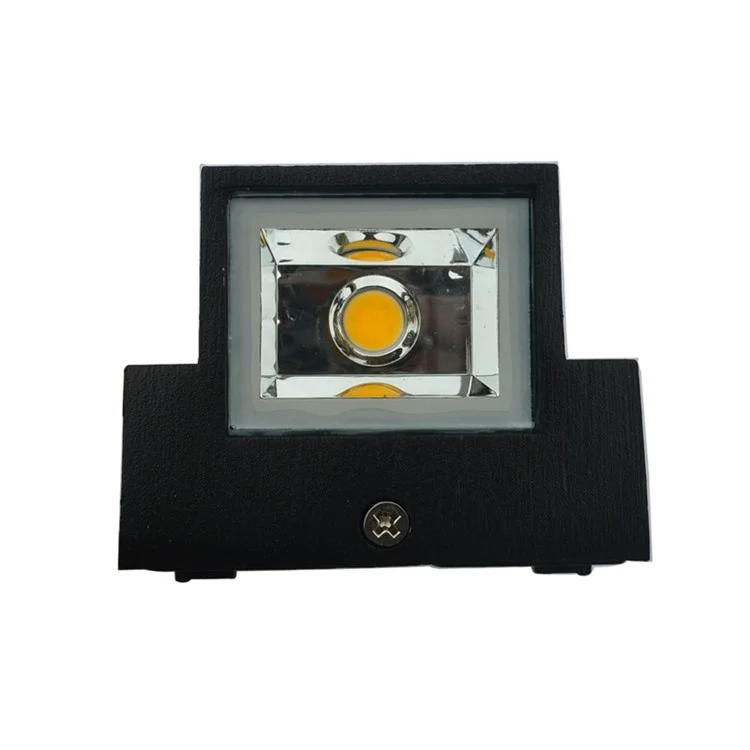 JIAWEN Single Head 3W COB LED Outdoor Waterproof IP65 Wall Light (AC 85-265V) - White Light / Black Shell