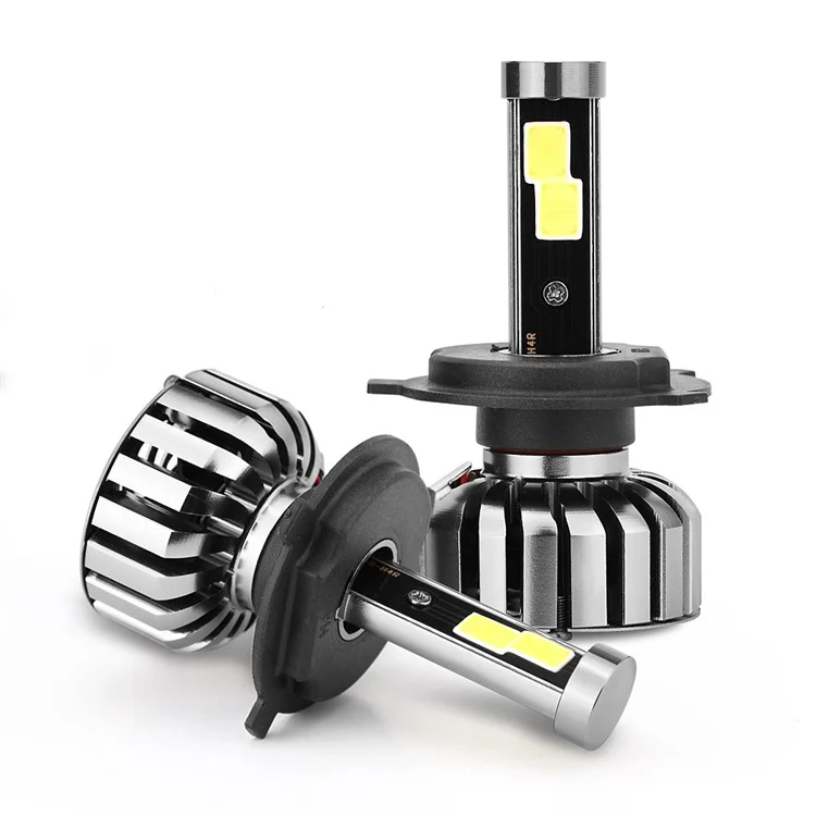 One Pair H4 N7 80W 8000LM 6000K Cool White LED Car Headlight