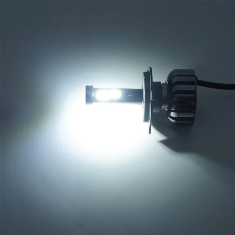 One Pair H4 N7 80W 8000LM 6000K Cool White LED Car Headlight