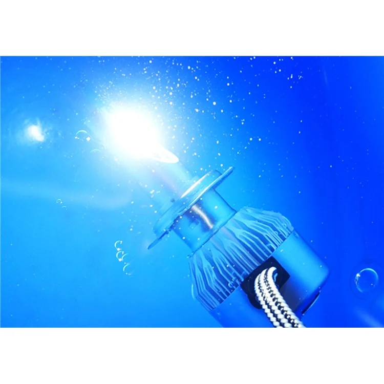 One Pair H4 C9 72W 7200LM 6000K Cool White LED Car Headlight