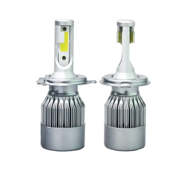 One Pair H4 C9 72W 7200LM 6000K Cool White LED Car Headlight