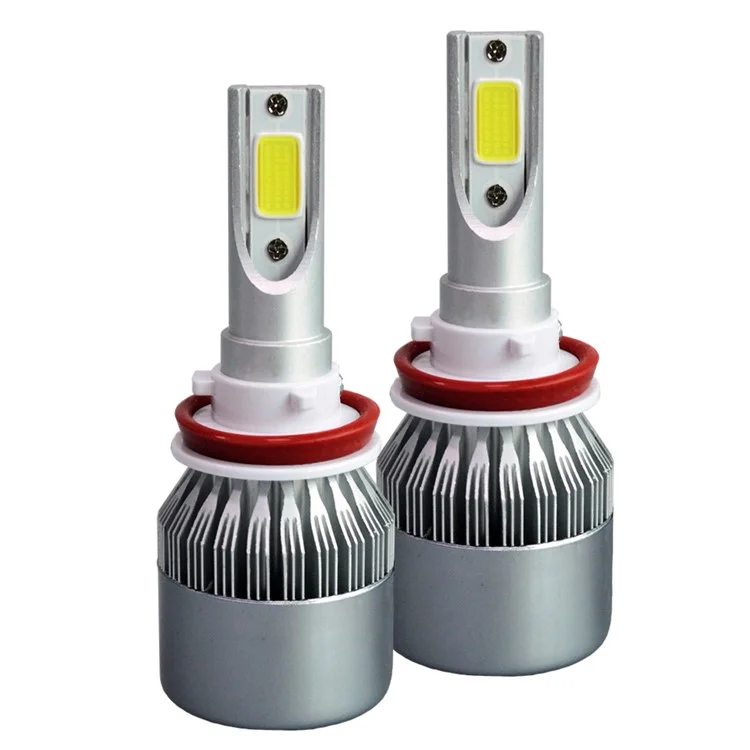One Pair H8/H9/H11 C9H11 72W 7200LM 6000K Cool White LED Car Headlight