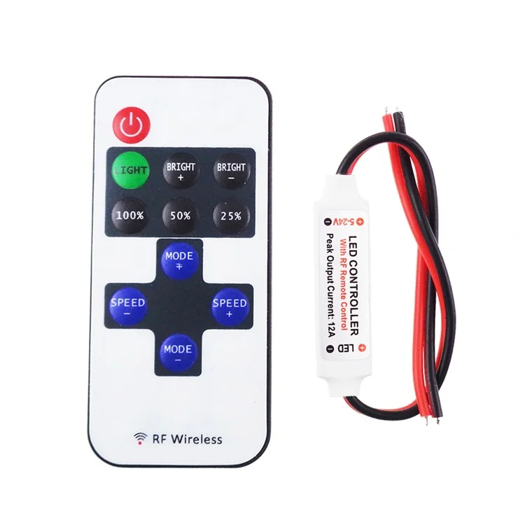 YouOKLight Mini RF 433.92MHz Single Color LED Strip Dimmer Controller Set