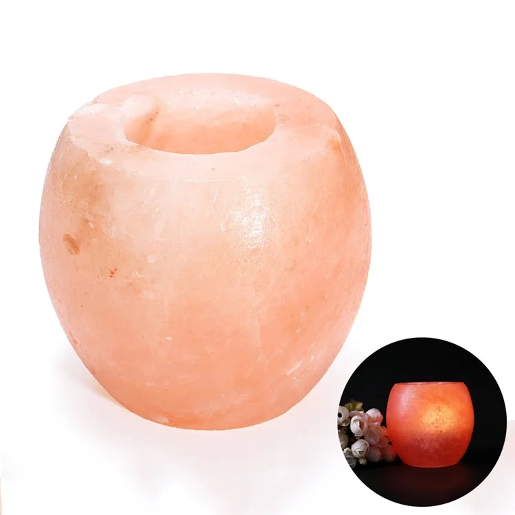 YOUOKLIGHT YK2297 Himalayan Natural Salt Rock Candle Holder Hand Carved Rock Tea Light