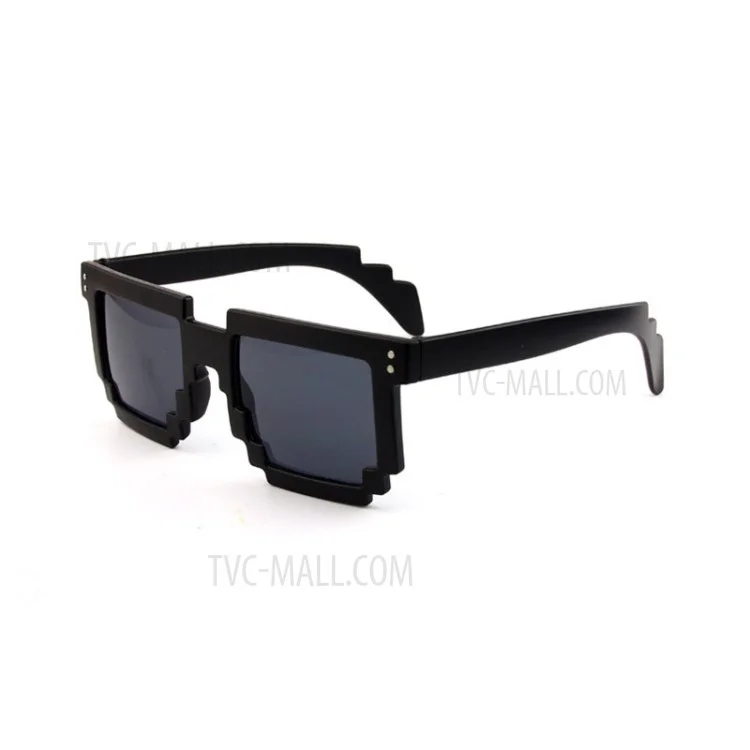 Mosaic Pattern Fashion Sunglasses PC Frame Sun Glasses - Black
