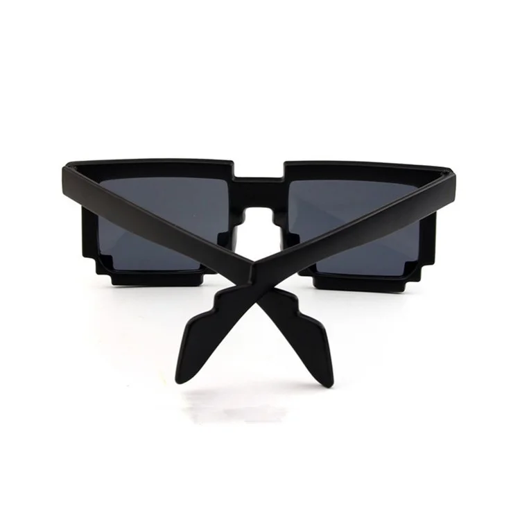 Mosaic Pattern Fashion Sunglasses PC Frame Sun Glasses - Black