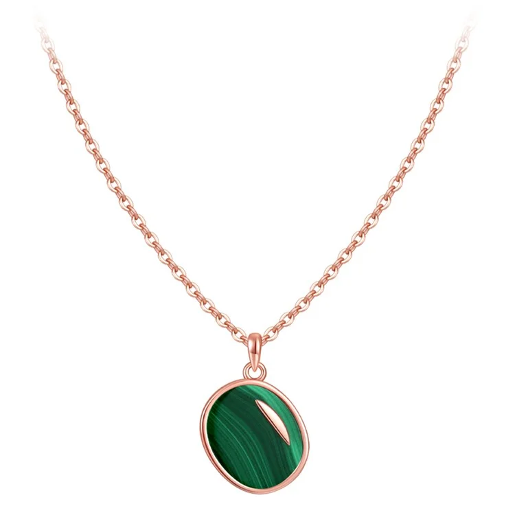 YISIXICI XL13140028 Malachite Pendant Necklace Neck Jewelry Birthday Gift - Green