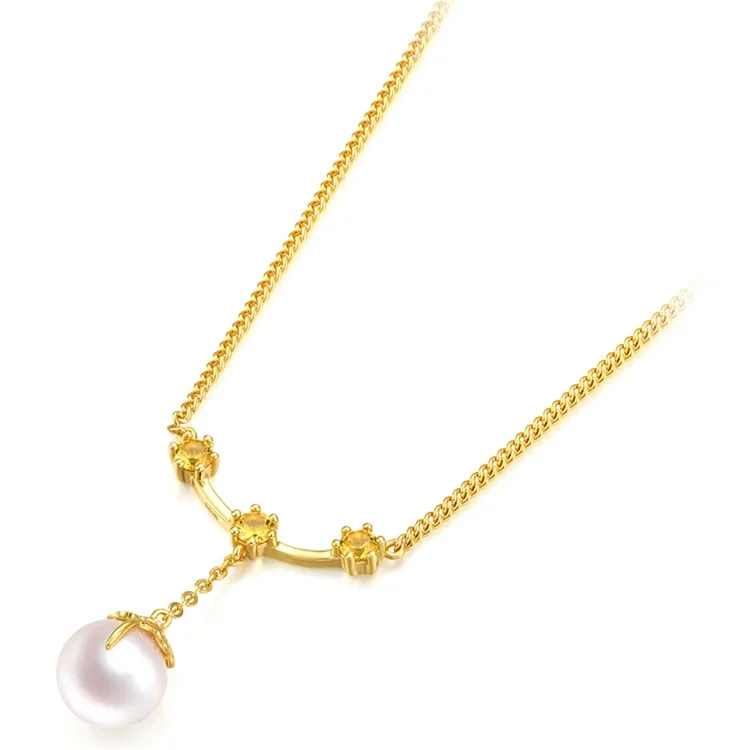 YISIXICI XL13140014 Pearl Pendant Necklace S925 Silver Neck Jewelry Women's Birthday Gift