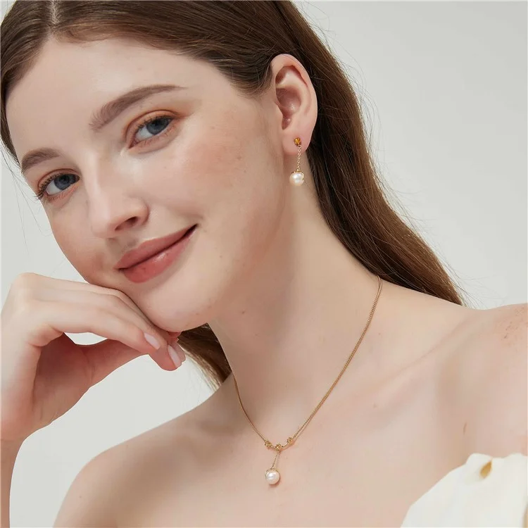 YISIXICI XL13140014 Pearl Pendant Necklace S925 Silver Neck Jewelry Women's Birthday Gift