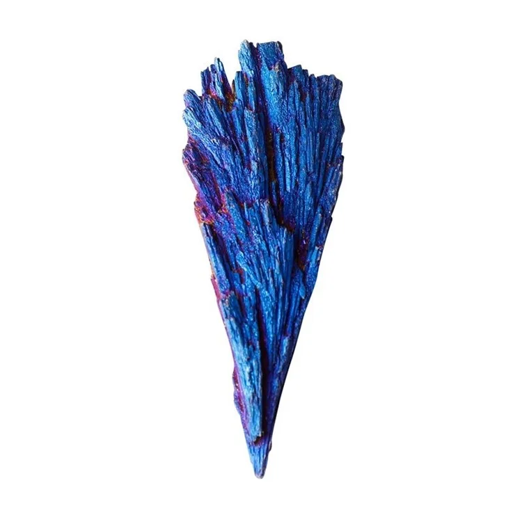 10pcs / Pacote de Penas de Penas de Pavão Negra Natural Turmalina Com Pendente de Turmalina Colorida Eletroplatada, 3cm 5-10g