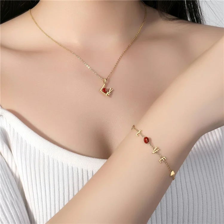 YISIXICI ED13140009 1 Paio di ONLY LOVE Orecchini da Donna in Argento S925 con Catena Pendente Gioielli
