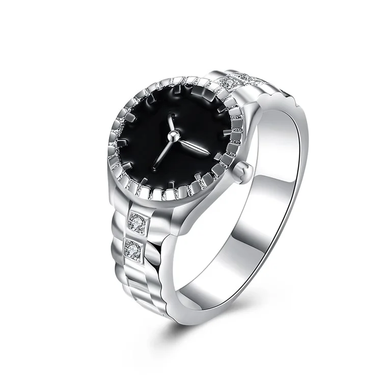 Watch Pattern Plated Copper Ring - Size: 7