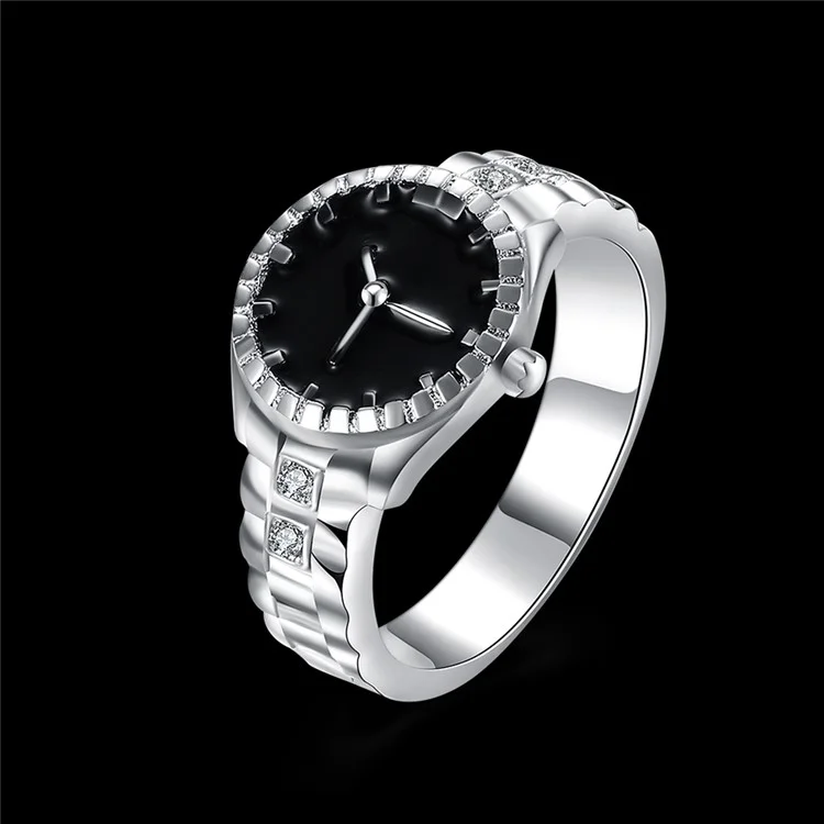 Watch Pattern Plated Copper Ring - Size: 7