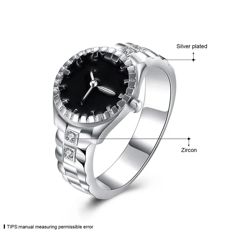 Watch Pattern Plated Copper Ring - Size: 7
