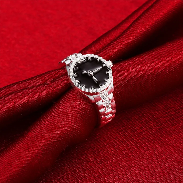 Watch Pattern Plated Copper Ring - Size: 7