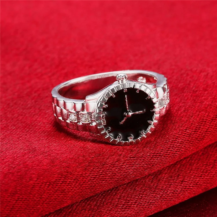 Watch Pattern Plated Copper Ring - Size: 7