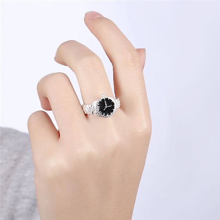 Watch Pattern Plated Copper Ring - Size: 7