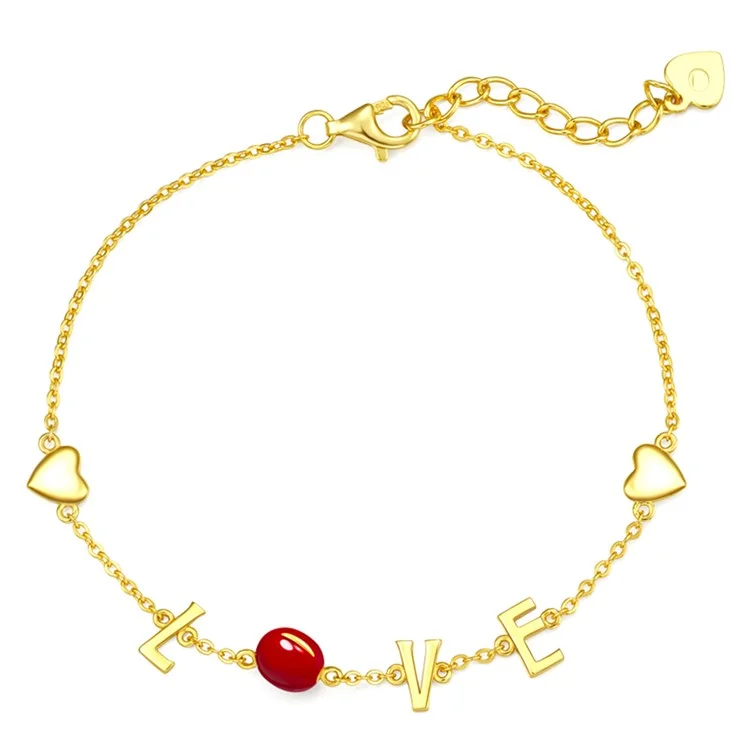YISIXICI SL13140004 ONLY LOVE Pulsera para Mujer de Plata de Ley 925 Brazalete de Joyería