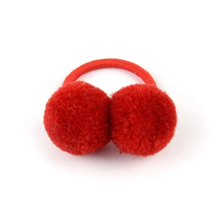 Bébé Boule Moelleuse Conçoite Cheveux Cheveux Coton Enfants 14 Couleurs Filles Cheveux Élastiques Bandeau Multicolore Bande De Cheval Élastique - 1 Paquet