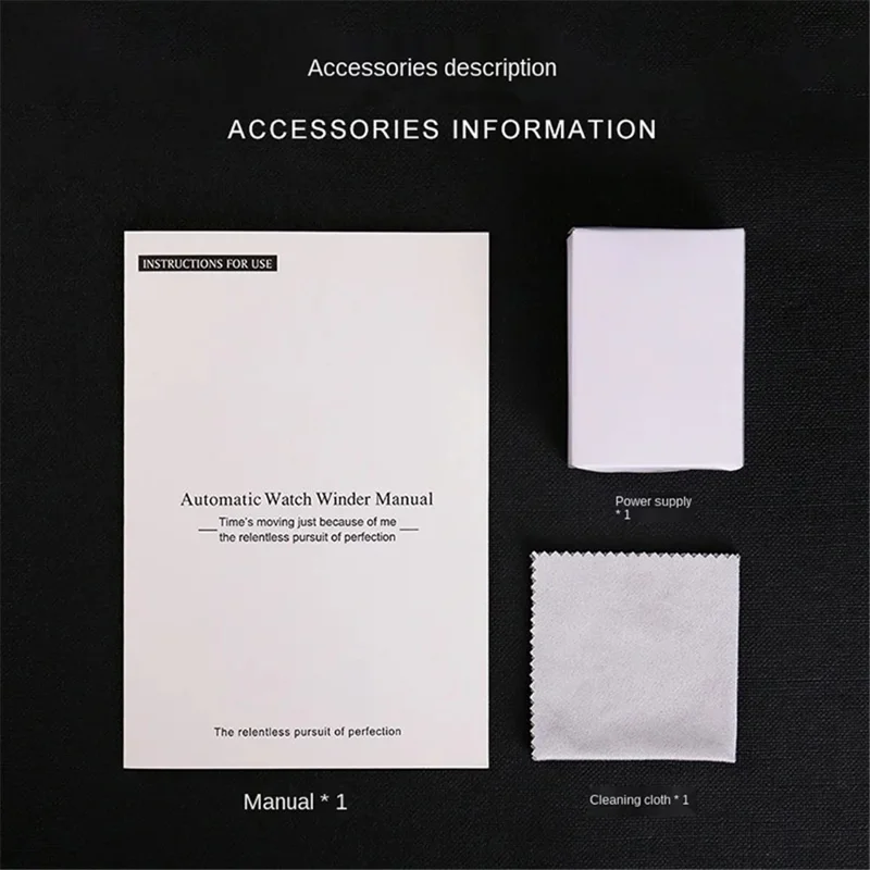 W125 Automatic Single Watch Electric Rotating Box Watch Leather Display Box - Ostrich Texture Inner White W125D / UK Plug