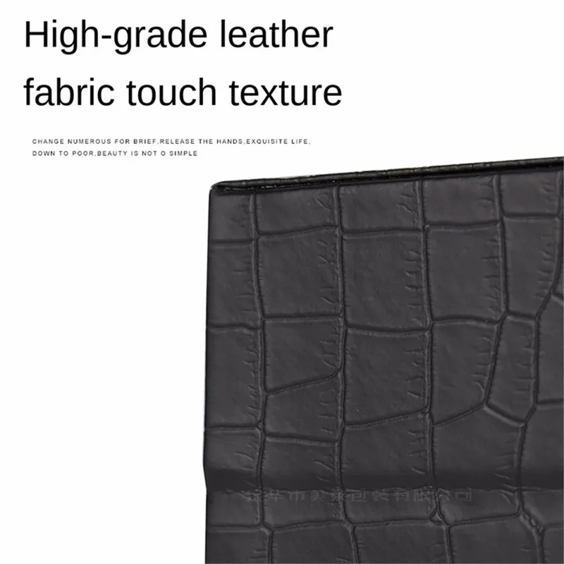 W125 Automatic Single Watch Electric Rotating Box Watch Leather Display Box - Ostrich Texture Inner Black W125D / UK Plug