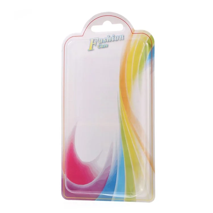 50Pcs Paper + Plastic Packing Box for iPhone 7/6s Back Case 140 x 70 x 10mm - Colorful Waves