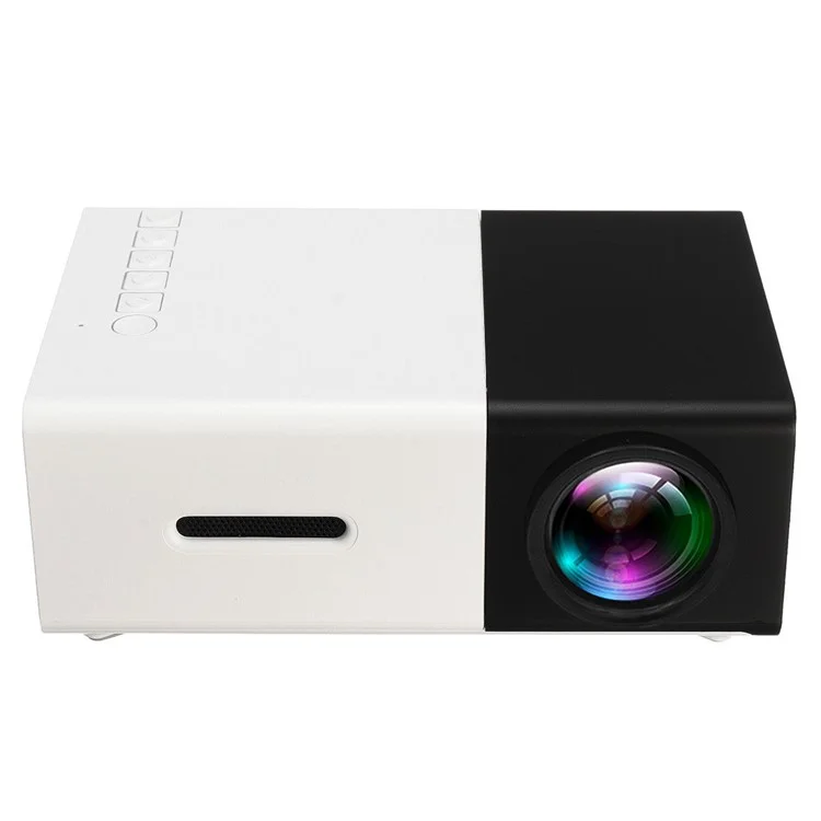 YG300 Mini Portable 1080P HD LED Projector with PC Laptop USB/TF/AV/HDMI Input - EU Plug