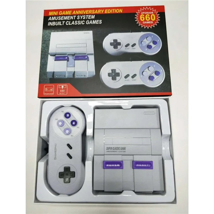 8-Bit Super Nintendo Entertainment System Mini Console Built-in 660 Games - EU Plug