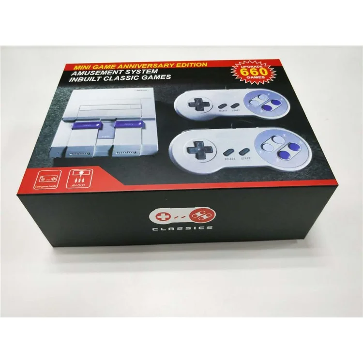 8-Bit Super Nintendo Entertainment System Mini Console Built-in 660 Games - EU Plug
