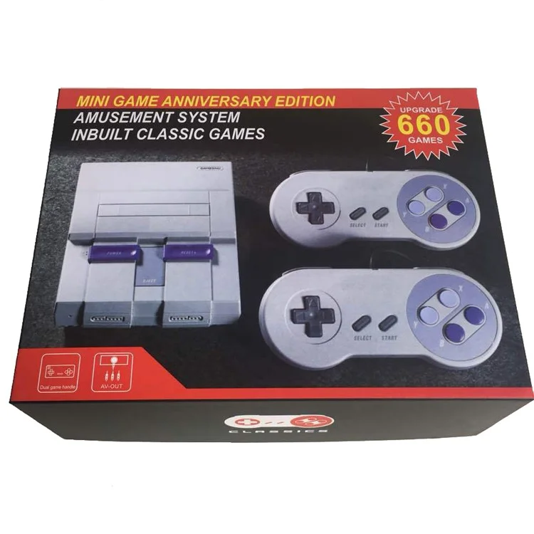 8-Bit Super Nintendo Entertainment System Mini Console Built-in 660 Games - EU Plug
