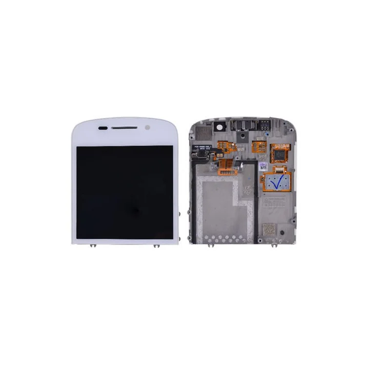 White BlackBerry Q10 LCD Assembly with Touch Screen Digitizer Replacement (OEM)