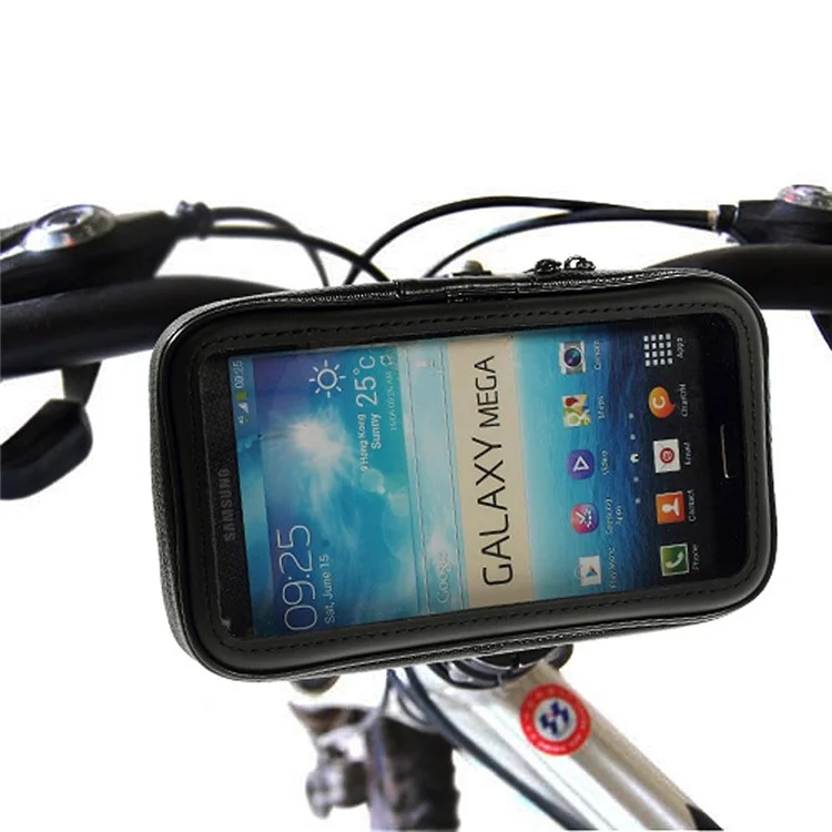 Bicycle Motorcycle Handle Bar Mount with Water Resistant Case for 5.5-6.3 inch Smartphone, Size: 17 x 9cm