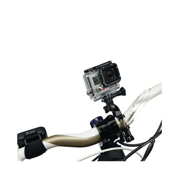 Bicycle Motorcycle Handle Bar Seatpost Mount w/ Three-way Adjustable Pivot Arm for GoPro HD Hero3/2/1