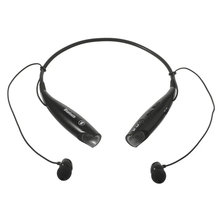HV-800 Wireless Bluetooth Music Sports Stereo Headset Headphone Vibration Alert on Call - Black