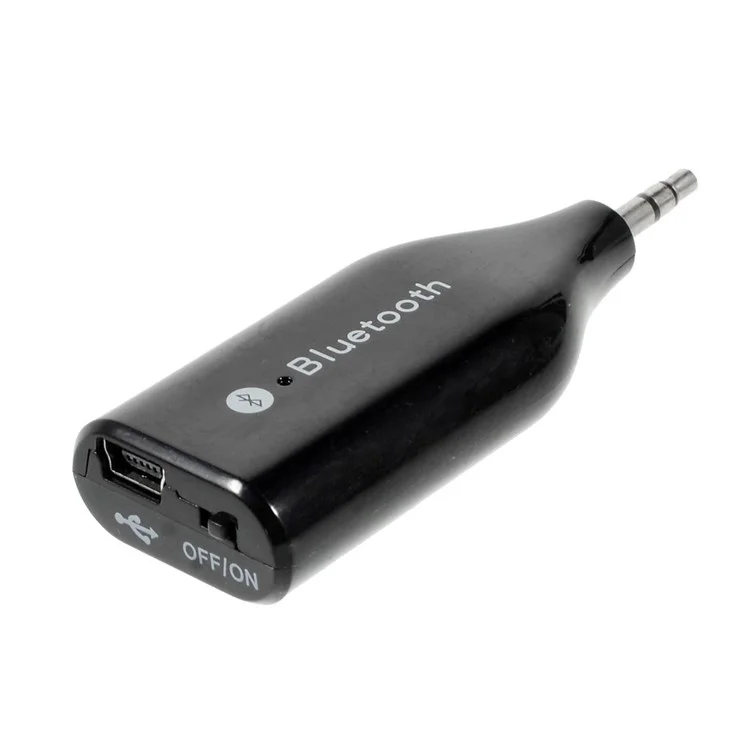 BM-E6 Mini 3.5mm Plug Bluetooth 3.0 Receiver Adapter Dongle w/ Microphone - Black