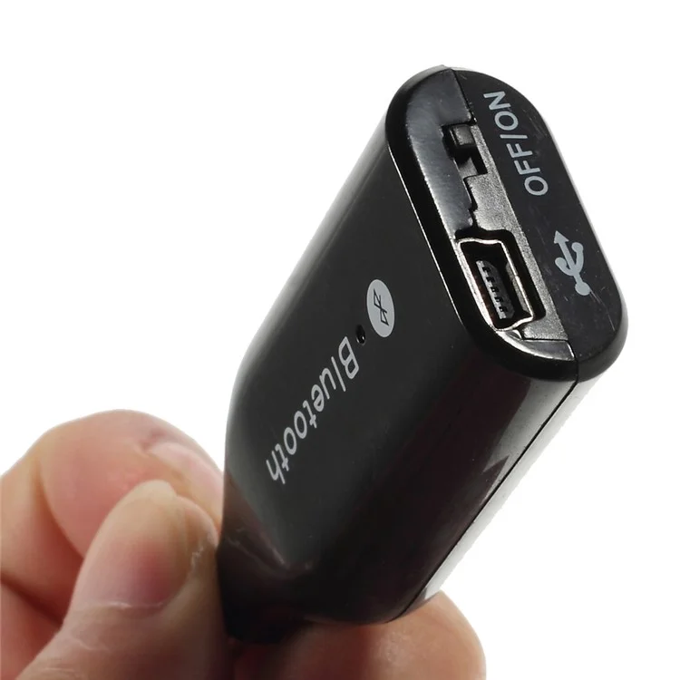 BM-E6 Mini 3.5mm Plug Bluetooth 3.0 Receiver Adapter Dongle w/ Microphone - Black