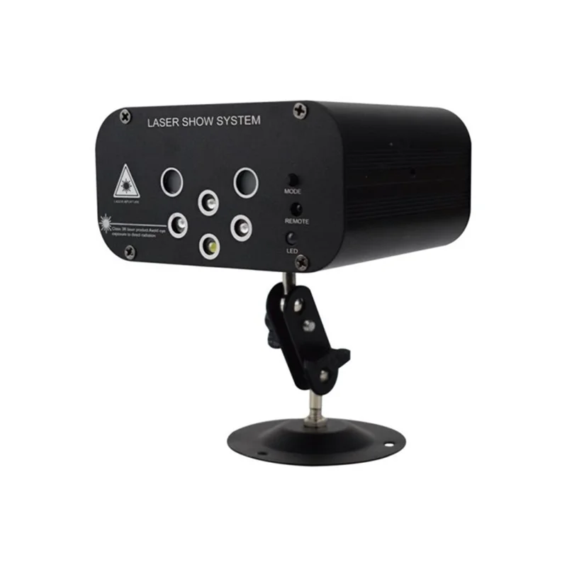 6 Trous DJ RGB Lampe de Scène Lumière Dancing Colorée - Bouche Noire / eu