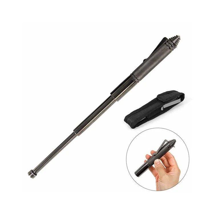 Caneta de Defesa Pessoal para Emergências com Martelo Extensível e Bastão Retrátil