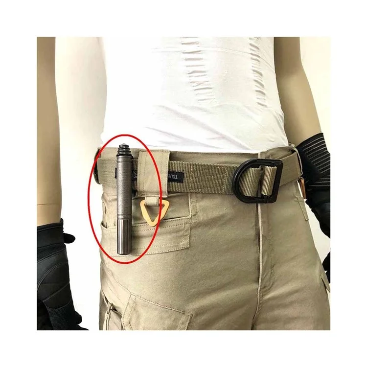Caneta de Defesa Pessoal para Emergências com Martelo Extensível e Bastão Retrátil