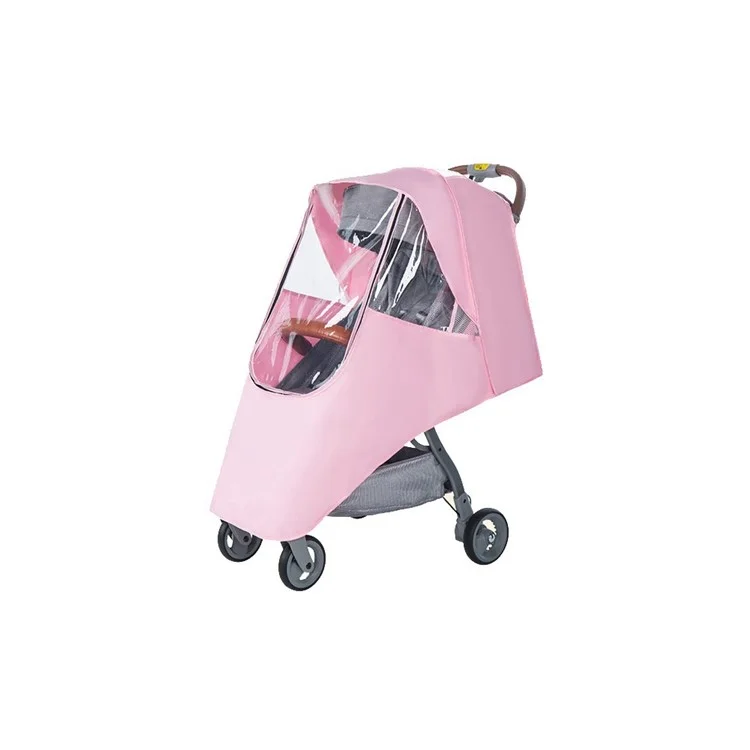 Stroller Weather Shield Windproof Warm Rain Cover for Baby Carriages Waterproof Protection - Pink