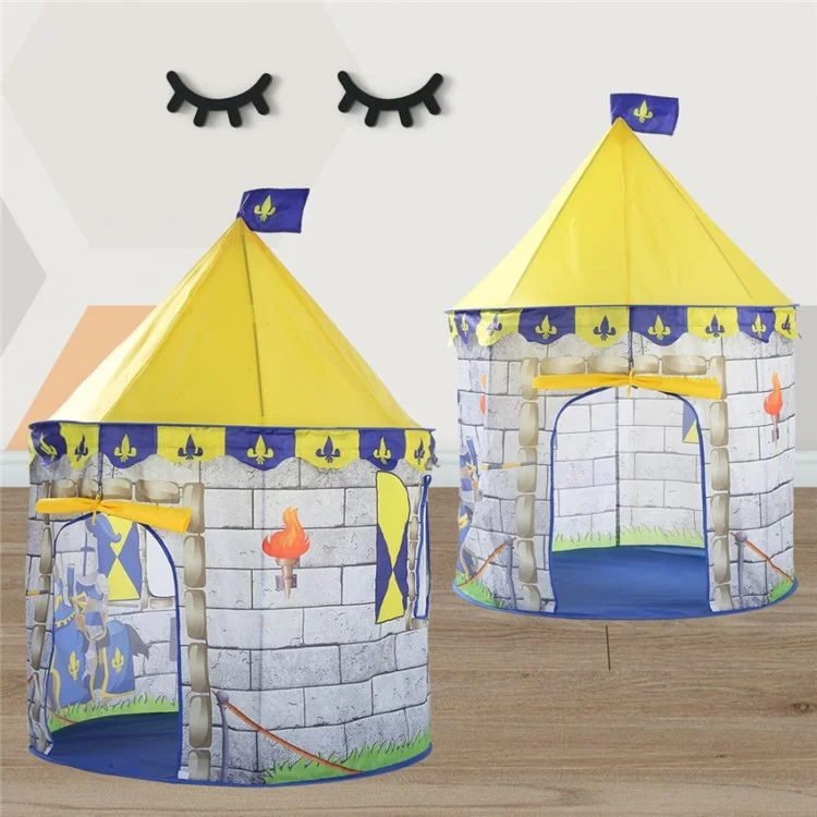 Portable Kinder Indoor-Outdoor-Spielzelt Jurte Schloss - Ritter