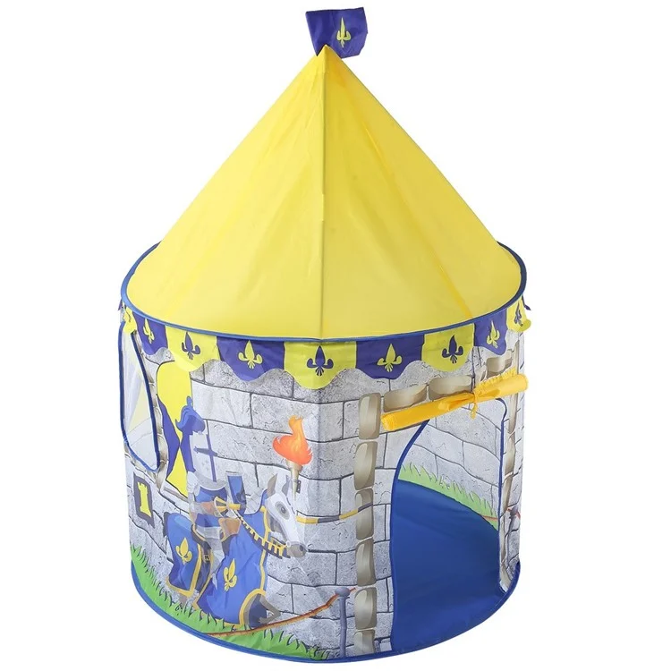 Portable Kinder Indoor-Outdoor-Spielzelt Jurte Schloss - Ritter