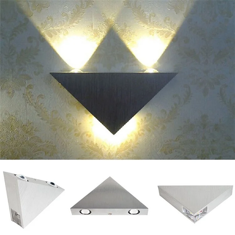 Lâmpada de Parede LED 3W Triângulo Modern Triangle Wall Light Corredor Para Iluminação Doméstica do Quarto